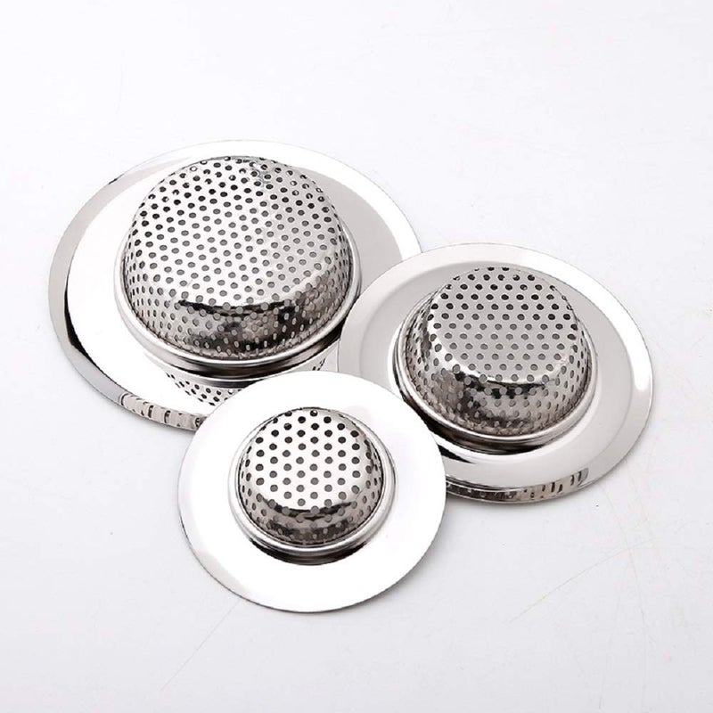 Feeke Hair Catcher Shower Drain(3 Pack), Bathtub Drain Cover, Sink Tub Drain Stopper, Sink Strainer for Kitchen and Bathroom, Hair Stopper for Bathtub Drain Cover Size from 2.13'' to 4.5''. - Image 3